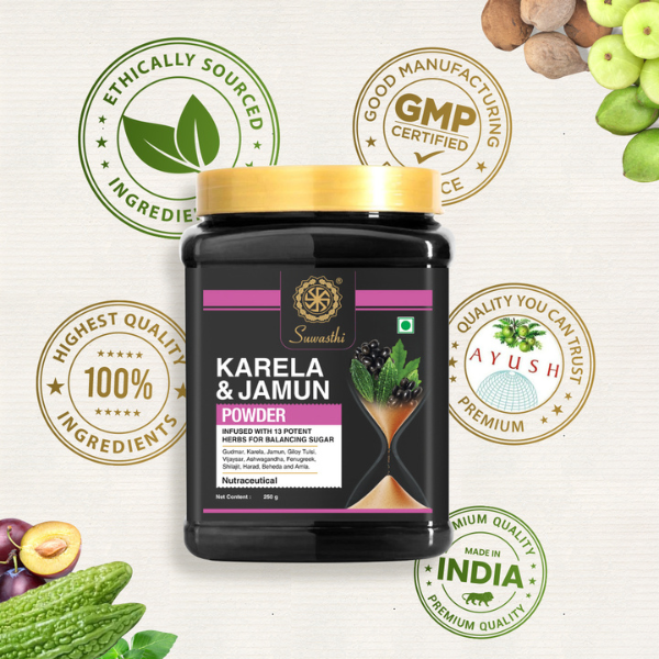 SugarVedas Neem Karela Jamun Tea Powder