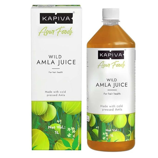 SugarVedas Wild Amla Juice 1L | Suitable for healthy Hair & Skin | Detox juice for weight loss | Natural Source of Vitamin C | Organic & Natural Juice Made With Cold Pressed Amla from Pratapgarh | No Added Sugar